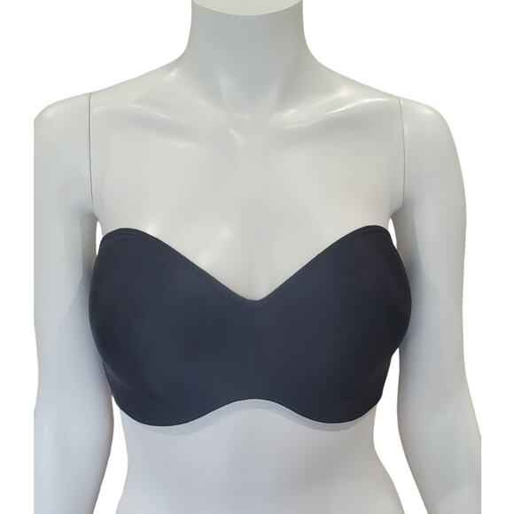Maidenform Black Strapless 38DD Padded Underwire T-Shirt Bra Stay Put Band - Picture 1 of 11
